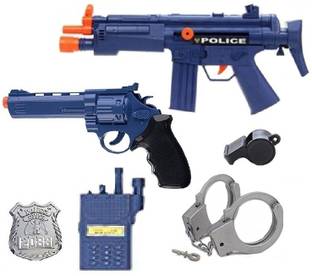 Indusbay Police Toy Gun Role Play Set 6 Piece Toys Ak47 Combat Gun Pistol Whistle Batch Handcuffs Interphone Armor Sets Reviews Latest Review Of Indusbay Police Toy Gun Role Play Set 6 Toy guns make a realistic. flipkart