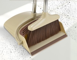 Broom and Dustpan Set Broom and Dustpan Set for Home,Upright Dust Pan Combo Sweep Set 