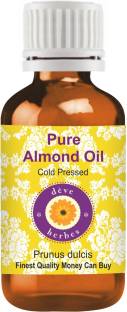 deve herbes Pure Almond Oil (Prunus dulcis) 100% Natural Therapeutic Grade_Cold_ Pressed Hair Oil