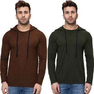 Tivy Self Design Men Hooded Neck Dark 