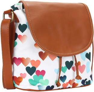 Lychee Bags White Sling Bag Combo of 