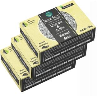 Treeology Charcoal & Coffe Hand Made Soap Pack of 3