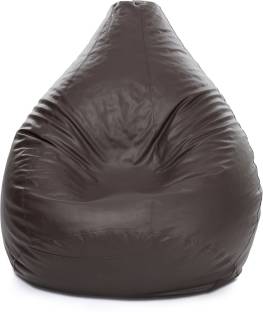 STYLE HOMEZ XXXL Classic Chocolate out Teardrop Bean Bag  With Bean Filling