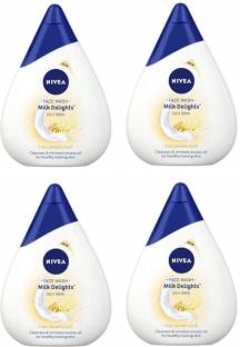 NIVEA Milk Delights  With Fine Gramflour 100ML Each (Pack of 4) Face Wash