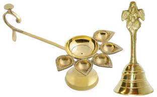 Shriram Traders Panch Aarti Pooja Hand Bell Combine Set Brass Accessories Table Diya Reviews Latest Review Of Shriram Traders Panch Aarti Pooja Hand Bell Combine Set Brass Accessories Table Diya Price Hand punch cushion soft grip paper hole puncher borer kit tool crafts j. flipkart