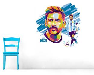Impression Wall Argentina Footballer (Messi) Medium Self Adhesive Sticker