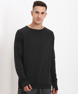 Full Sleeve Self Design Men Sweatshirt 