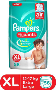 pampers xl 56 flipkart