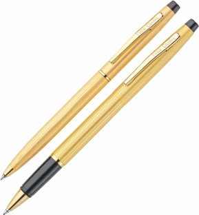 PIERRE CARDIN KRISS BALL PEN SATIN GOLD FINISH WITH GIFT SET BOX FREE S/H 