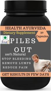 Health Ayurveda Piles Out | Piles Medicine - 30 Capsules (Pack Of 1)