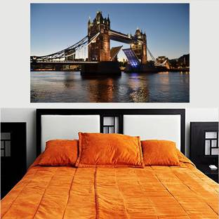 Beautiful London Bridge Uk At Night Hd Wallpaper No Framed Canvas Art Smartbuyer Posters Decorative Art Paintings Posters In India Buy Art Film Design Movie Music Nature And