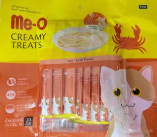 Me-O Me-O Creamy Treat Crab Flavor (Pack of 20 Sticks) Crab Cat Chew