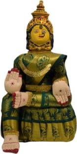 Puja N Pujari Varalakshmi Idol Gold Saree Decorative Showpiece 15