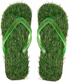 designer grass slippers