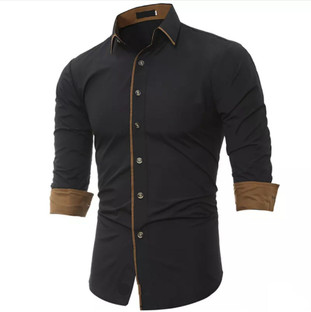 N T FASHION Men Solid Casual Black