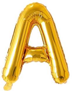 SmsTraders Solid Solid Golden Color Alphabet (A) 3d Foil Letter Balloon Letter Balloon