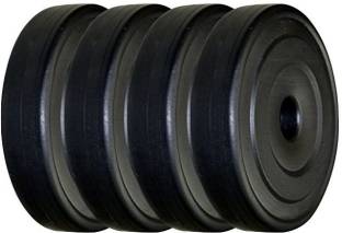 Aurion 20 kg Vinyl Plates for Home Gym Black Weight Plate