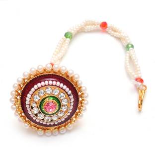 mohit jewellers Traditional zircon cz pearl borla Hair Chain