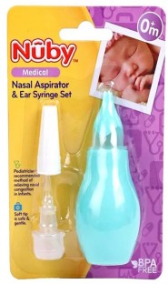 nuby nasal aspirator and ear syringe set