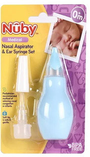 nuby nasal aspirator and ear syringe set