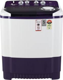 LG 8 kg 5 star Semi Automatic Top Load Purple, White
