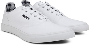 puma white canvas shoes