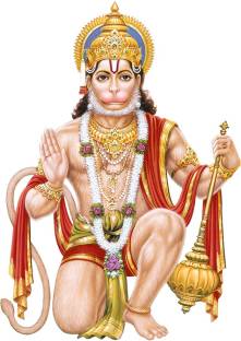 god & god's Hanuman ji Modern Art 107 Large Magnetic Sticker
