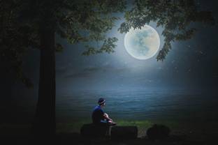 A Alone Boy Moon Quotes Wall Poster Paper Print Decorative Posters In India Buy Art Film Design Movie Music Nature And Educational Paintings Wallpapers At Flipkart Com