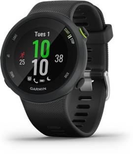 Add to Compare GARMIN Forerunner 45, GPS SmartWatch, Upto 2 Weeks of Battery Life, Garmin Coach Smartwatch 4.295 Ratings & 12 Reviews Easy-to-use running watch monitors heart rate at the wrist and features GPS to track your pace, distance, intervals and more Works with free Garmin Coach adaptive training plans that bring expert, personalized coaching right to your wrist Safety and tracking features include incident detection (during select activities) and assistance, which both send your real-time location to emergency contacts Battery life: up to 7 days in smartwatch mode; 13 hours in GPS mode Fitness & Outdoor 1 Year Manufacturer Warranty ₹13,990 ₹20,990 33% off Free delivery