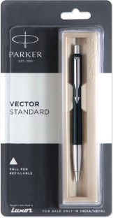 Brand New Parker Vector Standard CT Combo Ball Pen Roller BallPen Black Body 