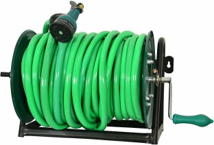 GARDSQUID Metal Hose Rack and Wall Mount Hardware Rust-Resistant Coated Steel Holder for 100 ft Standard Garden Hose with Two 38mm Screws for Outside Hanger Installation by Guardsquid Bronze 