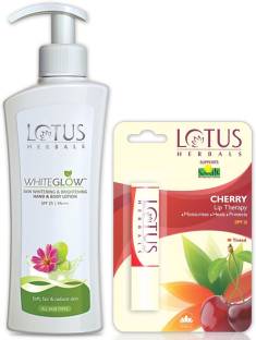 LOTUS White Glow Hand and Body Lotion with Cherry Lip Therapy� - SPF 0