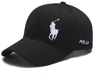 black polo baseball cap