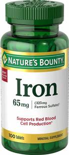 Nature S Bounty Iron 65 Mg 325 Mg Ferrous Sulfate 100 Tablets Price In India Buy Nature S Bounty Iron 65 Mg 325 Mg Ferrous Sulfate 100 Tablets Online At Flipkart Com