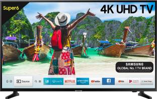 Add to Compare SAMSUNG Super 6 138 cm (55 inch) Ultra HD (4K) LED Smart Tizen TV 4.56,758 Ratings & 895 Reviews Operating System: Tizen Ultra HD (4K) 3840 x 2160 Pixels 1 Year Comprehensive and 1 Year Additional on Panel from Samsung ₹1,04,445 ₹1,04,900 Free delivery Upto ₹11,000 Off on Exchange Bank Offer