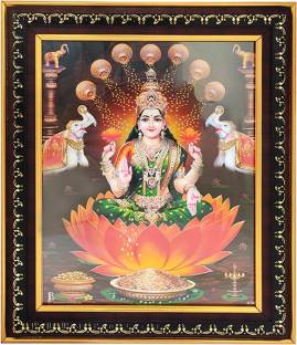 Puja N Pujari Goddess Lakshmi Devi Photo Frame with Nice Background for  Pooja Room and Wall Hanging Religious Frame Price in India - Buy Puja N  Pujari Goddess Lakshmi Devi Photo Frame