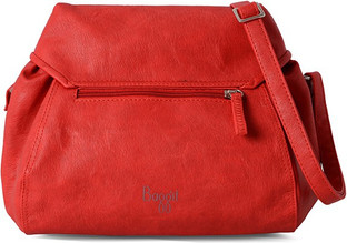 baggit red solid sling bag