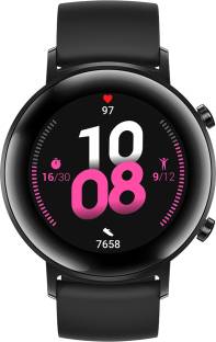 Currently unavailable Add to Compare Huawei Watch GT 2 (42 mm) Smartwatch One week of battery life. Kirin A1 Chipset with Bluetooth v5.1 BLE 3D Design with AMOLED Display 15 Smart workout Sports Modes Store & Listen up to 500 songs. Touchscreen Fitness & Outdoor Battery Runtime: Upto 7 days 1 Year Manufacturer Warranty ₹14,990 ₹19,990 25% off Free delivery Bank Offer
