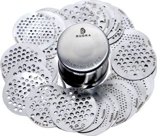 Rudra.D Diamond Sieve 80 mm 42 pleats with half number Collapsible Colander
