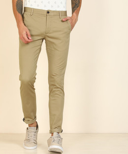 INDIGO NATION Slim Fit Men Beige 