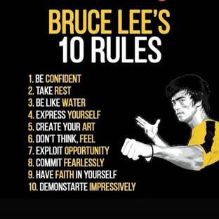 Inspirational Quotes By Bruce Lee Poster Size Paper Print Quotes Motivation Posters In India Buy Art Film Design Movie Music Nature And Educational Paintings Wallpapers At Flipkart Com