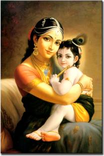 Lord Krishna Painting Poster Waterproof Vinyl Wall Sticker For Home Decor Office Hall Living Room Bedroom Kids Room Fine Art Print Religious Posters In India Buy Art Film Design Movie Music Nature And Educational