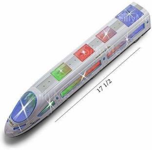 RISING BABY Bump and Go High Speed Bullet Train Toy - 3D Lighting and Musical Fun Sounds (Multicolor)