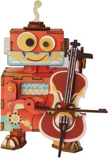 Robotime Music Box 3d Wooden Puzzle Diy Music Box Assembled