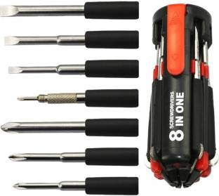 Aryshaa Best Quality 8 In 1 Multi Screwdriver With LED Portable Torch Combination Screwdriver Set