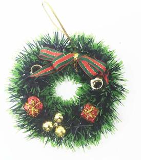 Mini Christmas Wreath Excel Impex Insej Beautiful Christmas Wreath With Small Bell Gift Ball On The Wreath For Decorating Christmas Tree Crib Hanging On Walls And Doors1 Wreath Pack Of 1 Price In India Buy Excel