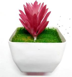 Green Plant indoor flower04 Pink Wild Flower Artificial Flower  with Pot