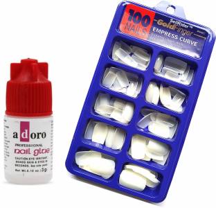 SellRider Imported Shining Artificial Fake Off White Nails 100 Tips for  Personal and Professional Use with Glue Off White white - Price in India,  Buy SellRider Imported Shining Artificial Fake Off White