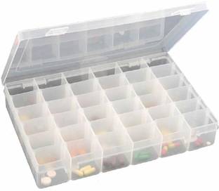 Mohak 36 Grids Clear Plastic Storage Box Adjustable Dividers Organizer Pills Drugs Earrings Bead Jewelry Small Case Pack 1 Transparent Color Closet Divider Reviews Latest Review Of Mohak 36 Grids Clear Plastic