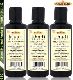 Khadi Herbal Amla Bhringraj Hair Oil Nourish Strengthen Pack Of 3 Reviews:  Latest Review of Khadi Herbal Amla Bhringraj Hair Oil Nourish Strengthen  Pack Of 3 | Price in India 